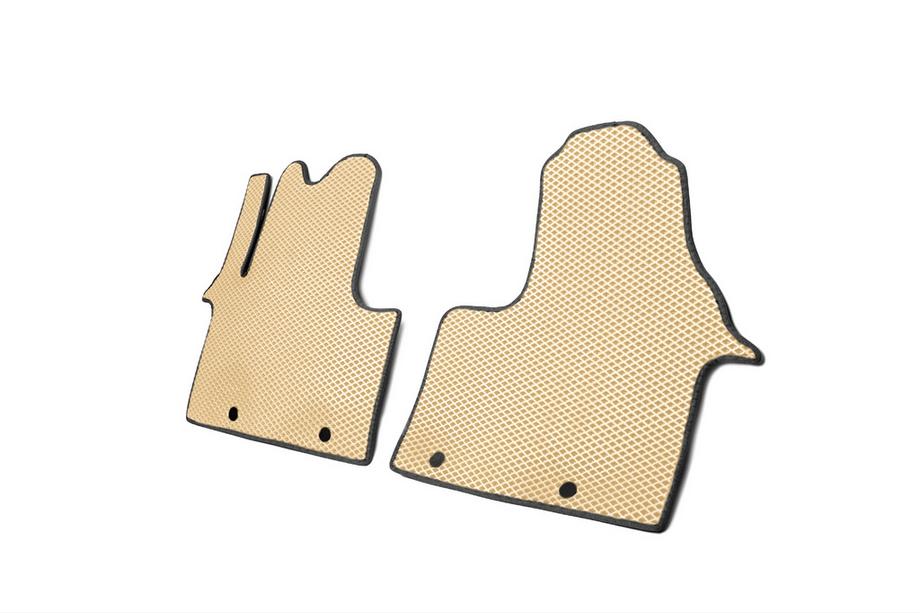 Opel Vivaro 2015-2019 Floor mats (2 pcs, EVA, beige) Image