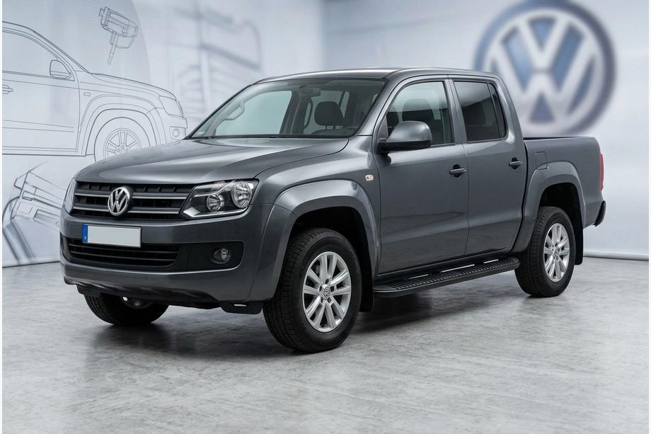 Volkswagen Amarok 2010-2022 Side Steps Tayga Black (2 pcs, Aluminum) Image
