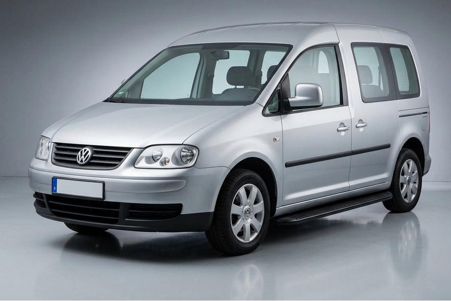 Volkswagen Caddy 2004-2010 Side Steps Tayga Black (2 pcs, Aluminum) Image