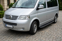 Volkswagen T5 Transporter 2003-2010 Side Steps Tayga Black (2 pcs, Aluminum) photo 1