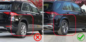 Mercedes GLE W167 2018- Premium Mud Flaps (painted fender flares, model with side steps, 4 pcs) photo 4