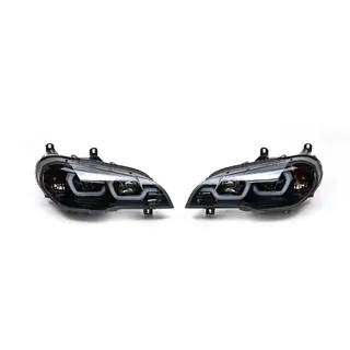 Front headlights with LED lighting (2 pcs, dark) photo 2
