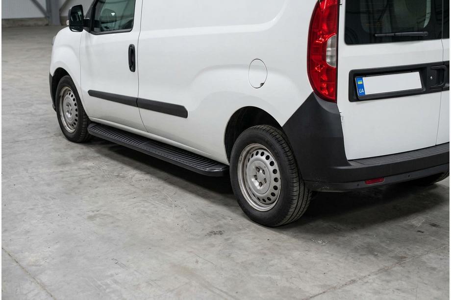 Opel Combo 2012-2018 Side Steps Tayga Black (2 pcs, Aluminum) Image