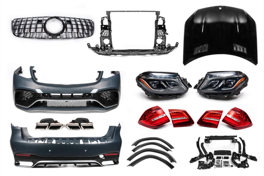 Mercedes GL/GLS class X166 2012-2019 Facelift Kit from GL to GLS63 AMG (V2, some original parts) Image