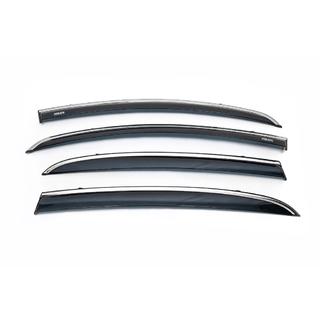 Window deflectors with chrome trim (4 pcs, Niken) photo 2