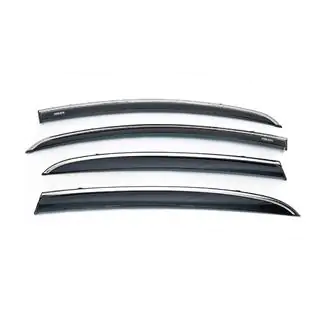 Window deflectors with chrome trim (4 pcs, Niken) photo 2