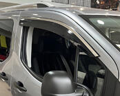 Peugeot Partner/Rifter 2019- Window Deflectors with Chrome Trim (2 pcs, Niken) photo 1