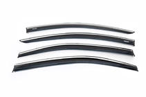 Toyota Corolla 2019- Window deflectors with chrome trim (4 pcs, Niken) photo 2