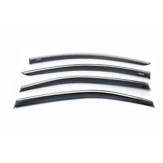 Window deflectors with chrome trim (4 pcs, Niken) photo 2