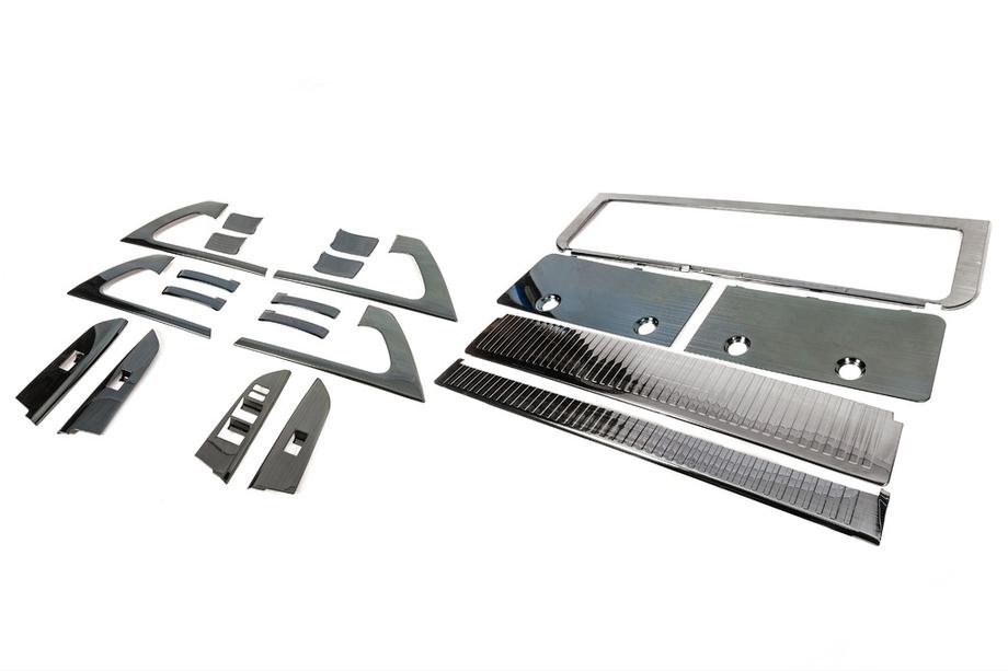Toyota Land Cruiser 200 2007-2021 Trim Inserts Set (brushed dark aluminum) Image