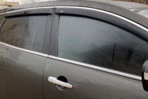 Mazda CX-9 2007-2016 Window deflectors with chrome trim (4 pcs, HIC) photo 2