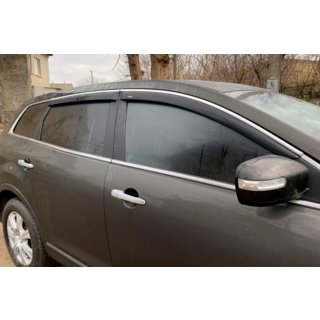 Window deflectors with chrome trim (4 pcs, HIC) photo 1