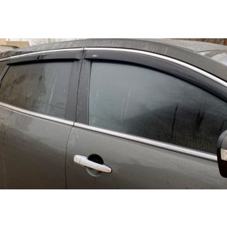 Window deflectors with chrome trim (4 pcs, HIC) photo 2
