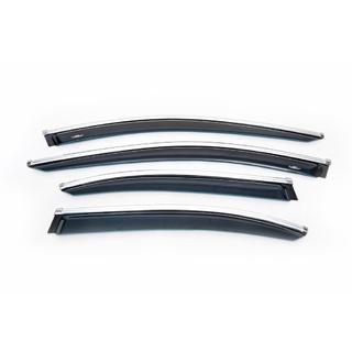 Window Deflectors with Chrome Trim SD (4 pcs, HIC) Mercedes E-сlass W213 2016-2023 photo 2