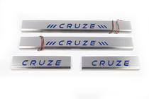 Chevrolet Cruze 2009–2015 Door sill covers (4 pcs, blue) photo 2