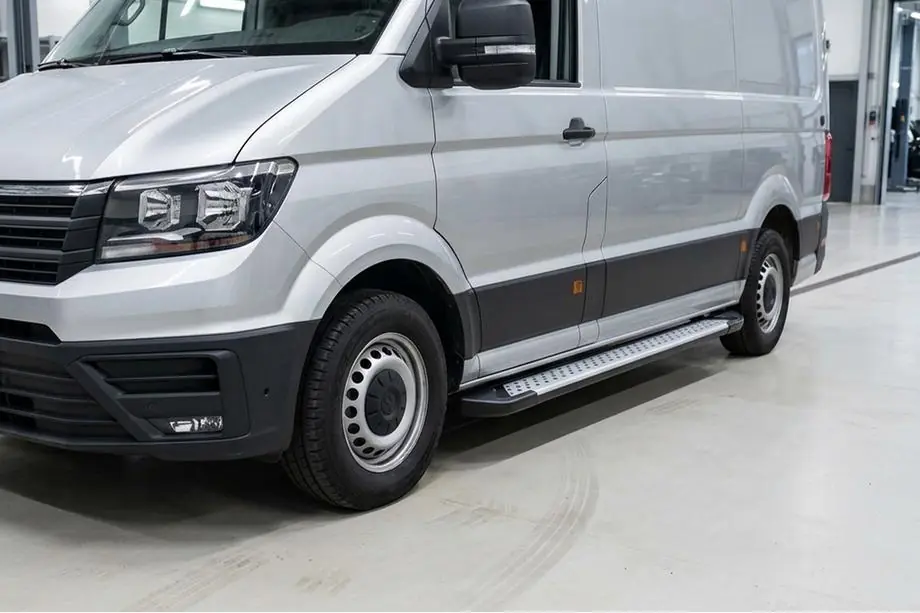 Volkswagen Crafter 2016- Side Steps Allmond Grey (2 pcs, Aluminum) Image