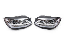Volkswagen T6 2015-2024 Front headlights with LED daytime running lights 2015-2019 (Silver, 2 pcs) photo 2