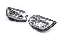 Volkswagen T6 2015-2024 Front headlights with LED daytime running lights 2015-2019 (Silver, 2 pcs) photo 4