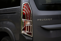 Peugeot Partner/Rifter 2019- Chrome Tail Light Covers (2 pcs, ABS) photo 1