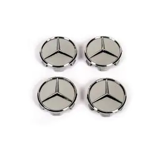 Wheel center caps 75/71 mm without ring (4 pcs, grey) photo 1