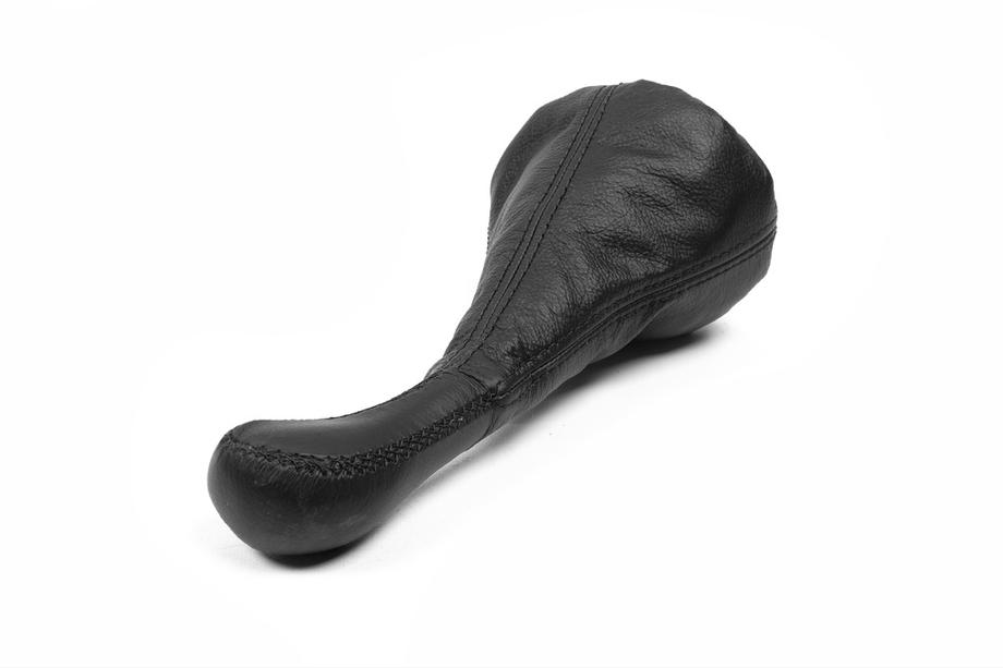 Universal Gear Shift Boot with Knob (black, leather) Photo 3