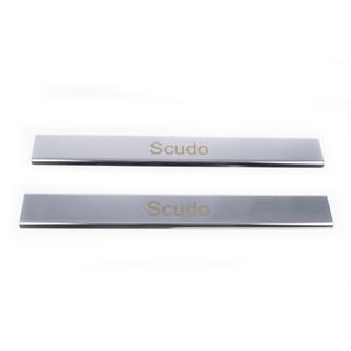 Door Sill Covers (Carmos, 2 pcs, Stainless Steel) Fiat Scudo 2007-2015 photo 2