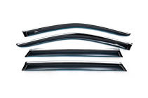 BMW X5 E70 2007-2013 Window deflectors with chrome trim (4 pcs, HIC) photo 1