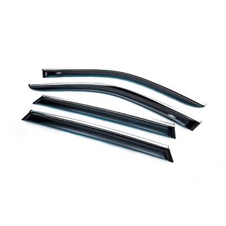 Window deflectors with chrome trim (4 pcs, HIC) photo 2