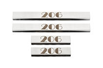 Peugeot 206 1998-2024 Carmos Door Sill Protectors (4 pcs, Stainless Steel) photo 2