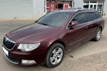 Skoda Superb 2009-2015 Window deflectors with chrome trim SW (4 pcs, HIC) photo 3
