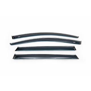 Window deflectors with chrome trim SW (4 pcs, HIC) Skoda Superb 2009-2015 photo 4