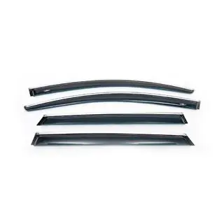 Window deflectors with chrome trim SW (4 pcs, HIC) photo 4