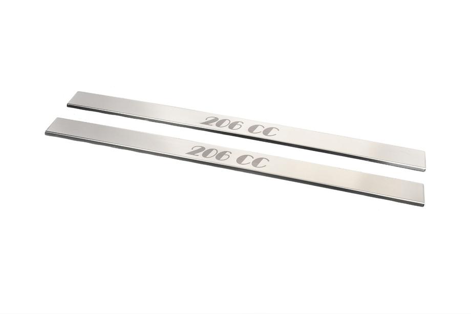 Peugeot 206 1998-2024 Carmos Door Sill Protectors (2 pcs, Stainless Steel) Image