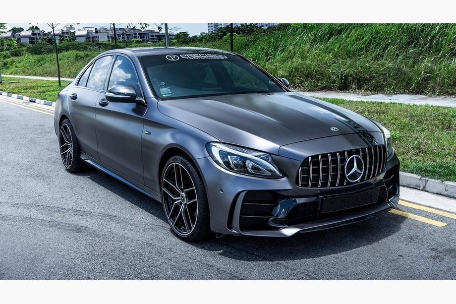 Mercedes C-class W205 2014-2021 Body kit with full rear bumper (Black Mamba C63GT design) Photo 3