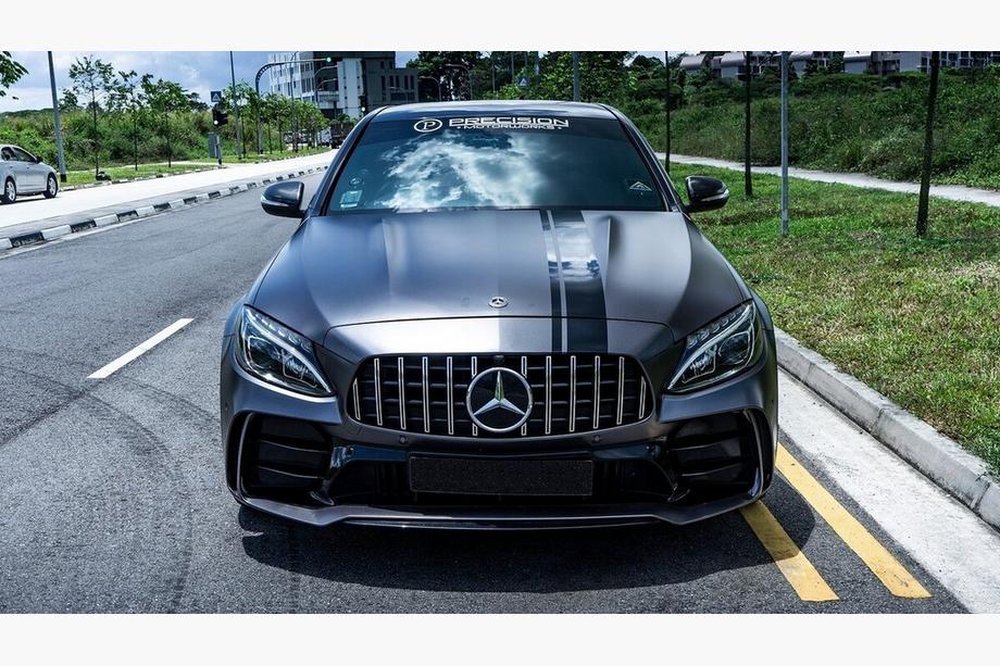 Mercedes C-class W205 2014-2021 Body kit with full rear bumper (Black Mamba C63GT design) Photo 2