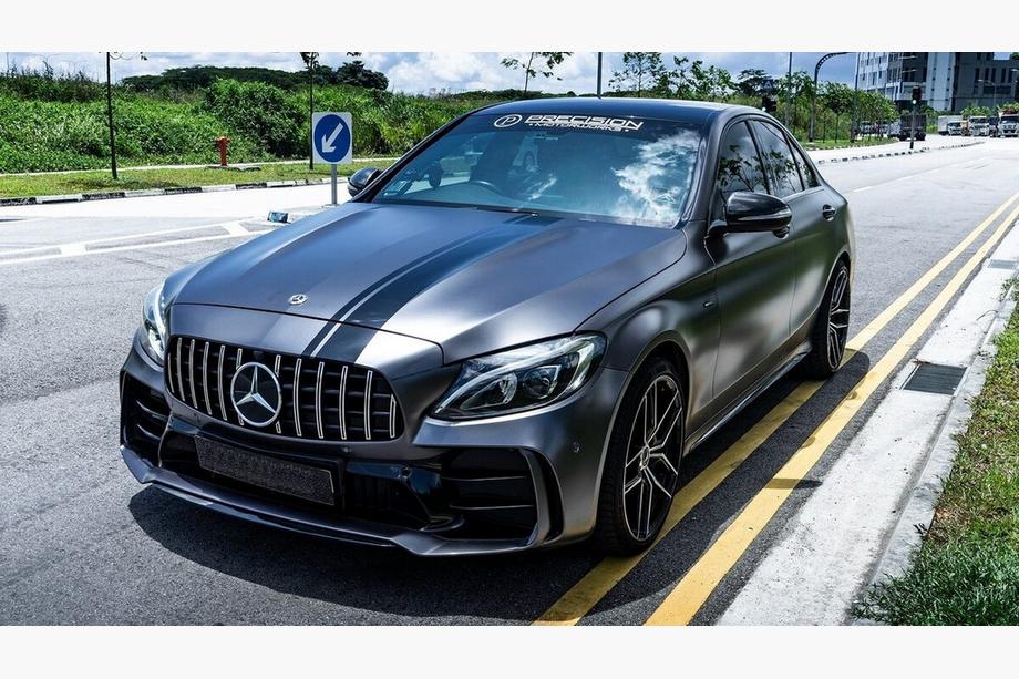 Mercedes C-class W205 2014-2021 Body kit with full rear bumper (Black Mamba C63GT design) Photo 1