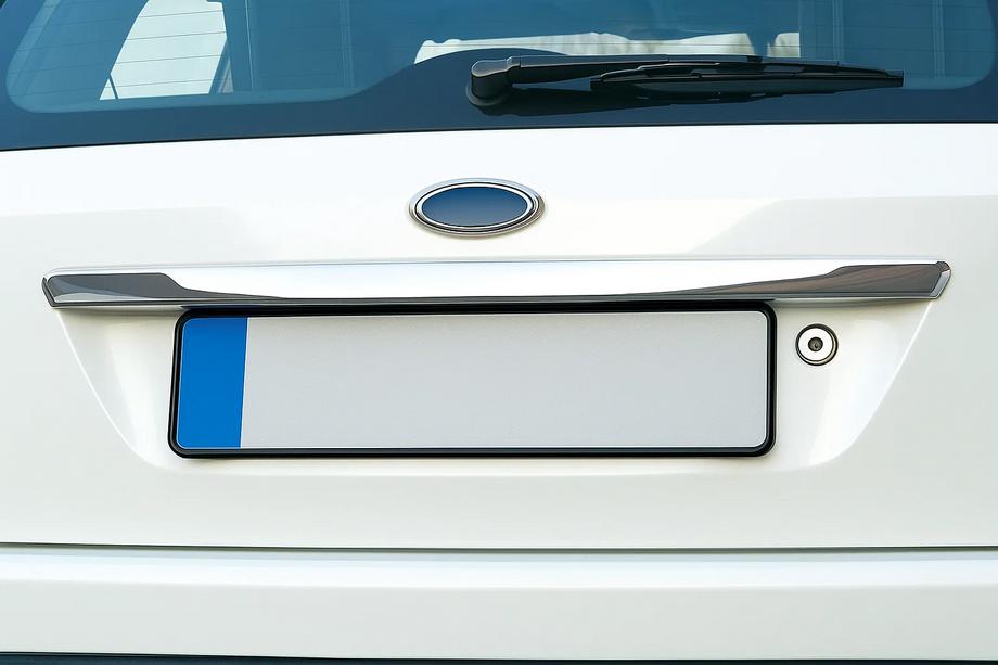 Ford Fiesta 2002-2008 Chrome trim above license plate (stainless steel) OmsaLine - Italian Stainless Steel Photo 4