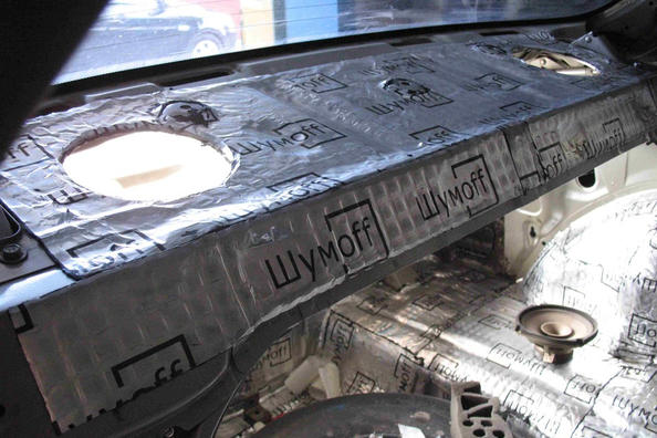 Do-it-yourself soundproofing of the rear shelf Lanos