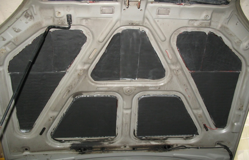 Do-it-yourself Lanos hood noise insulation