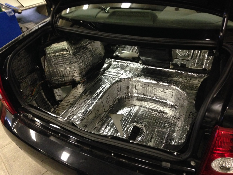 Do-it-yourself Lada Priora trunk soundproofing