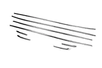 Toyota Corolla 2019- Lower Door Trim Set (8 pcs, Stainless Steel) photo 3