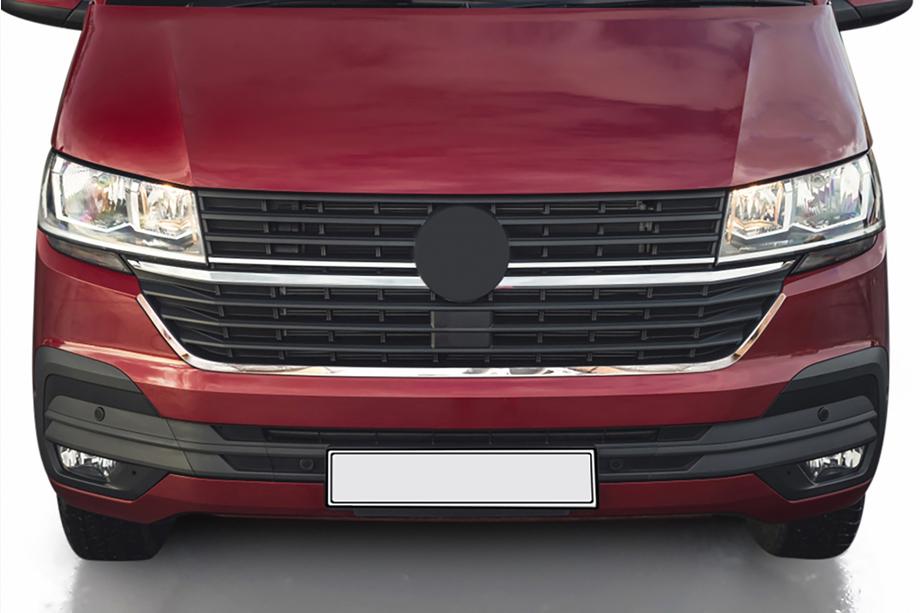 Volkswagen T6 2015-2024 Chrome Front Grille Smile Trim 2019+ (1 pc, Stainless Steel) Image