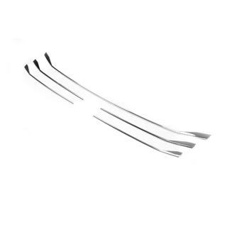 Chrome grille trim 2019+ (5 pcs, stainless steel) Volkswagen T6 2015-2024 photo 3