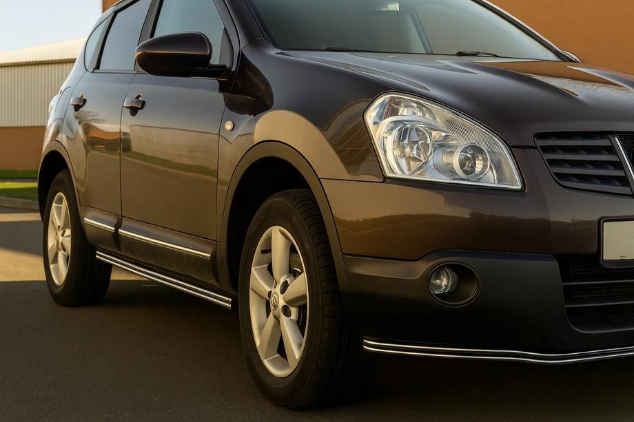 Nissan Qashqai 2007-2010 Side Double Pipes (2 pcs, Stainless Steel) Image