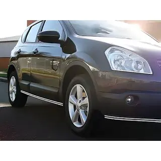 Side Double Pipes (2 pcs, Stainless Steel) Nissan Qashqai 2010-2014 photo 3