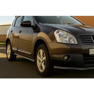 Side Double Pipes (2 pcs, Stainless Steel) Nissan Qashqai 2010-2014 photo 1