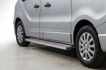 Renault Trafic 2015- Side Steps Maya Red-Grey (2 pcs, Aluminum) Long wheelbase photo 1