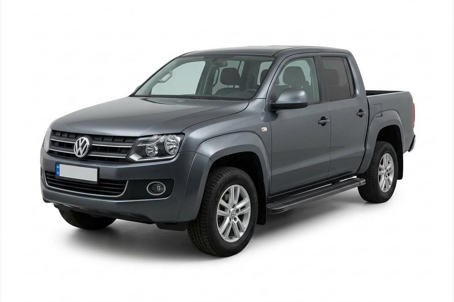 Volkswagen Amarok 2010-2022 Side Steps Maya V1 Black (2 pcs, Aluminum) Image