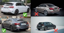 Mercedes A-class W177 2018- Original Premium AMG / A35 Mud Flaps (4 pcs) photo 3