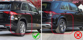 Mercedes GLE W167 2018- Premium Mud Flaps (unpainted fender flares, model with side steps, 4 pcs) photo 2